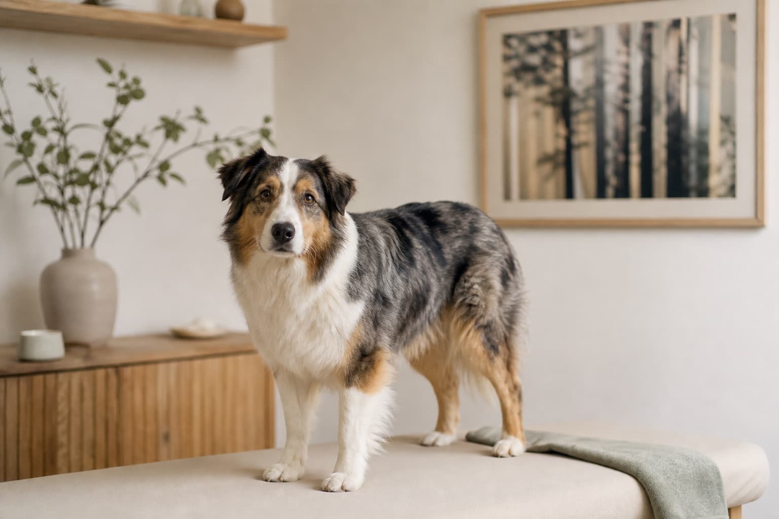 With animals — calm and practical