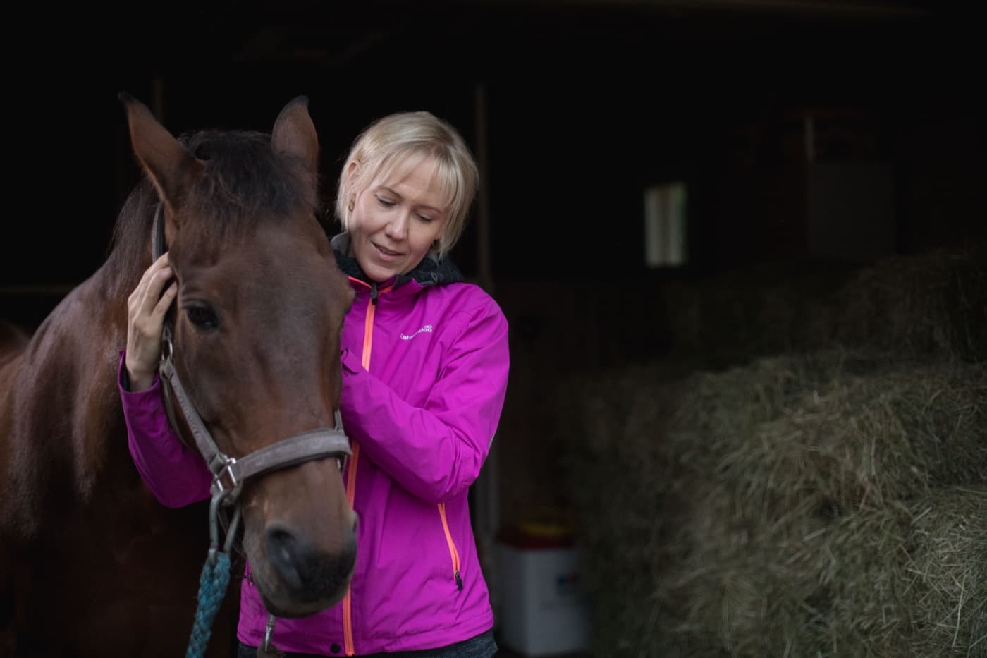 With animals — calm and practical